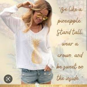 Rare Wooden Ships Pineapple 🍍 sweater